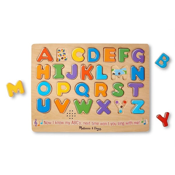 Alphabet Sound Puzzle 音が鳴る 木製はめこみパズル アルファベット 000772003407